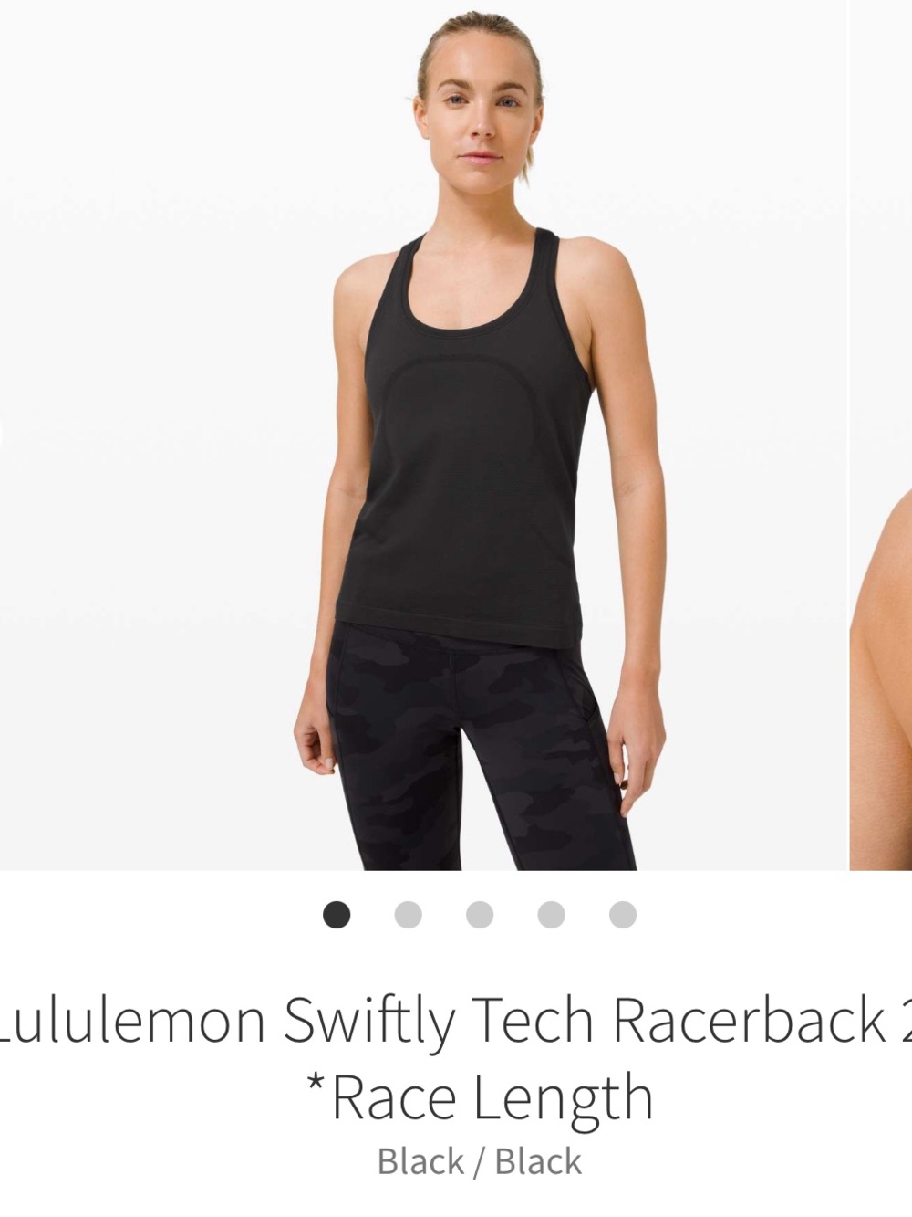 NWT Lululemon Swiftly Tech Racerback Tank Top 2.0 *Race Black Sz 6